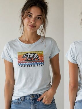 Billabong California Love Tee - Light Blue, XXS